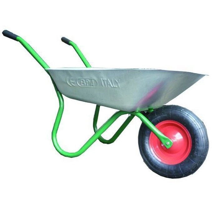 Vigor 5973610 Hobby-Garden Carriola 75Lt Ruota Antiforo Piena Vasca Acciaio Zincato Telaio Verde