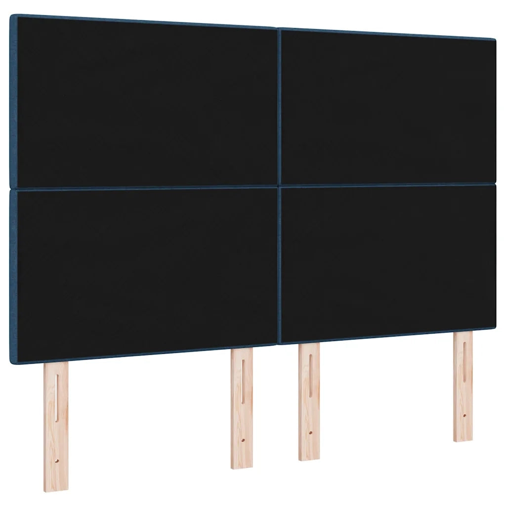 Testiera | Testata LED con strisce LED con Testiera | Testata Blu 144 cm Tessuto