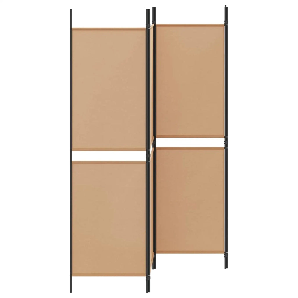 Paravento a 4 pannelli Beige 200 x 180 cm Tessuto 42039216
