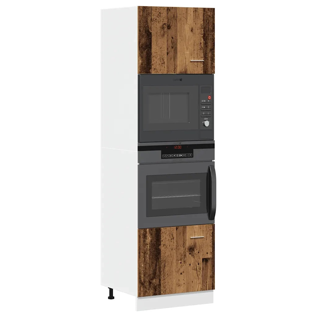 Mobile per Microonde “Lyon” Legno Antico 60x57x207 cm 856128