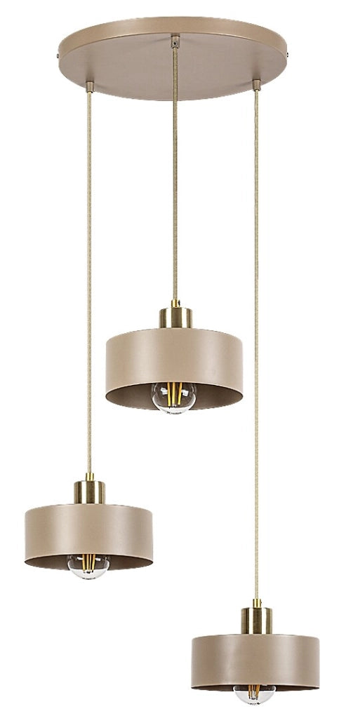 Lampada a sospensione Tisandra 3xE27 beige oro Rabalux