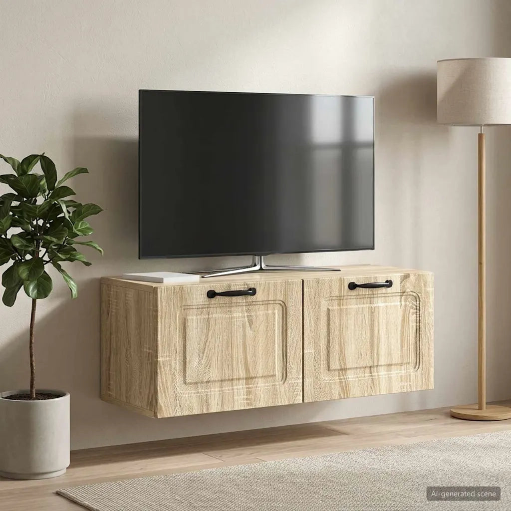 Mobile Porta TV da Muro Rovere Sonoma 78,5 x 31 x 30 cm 899397