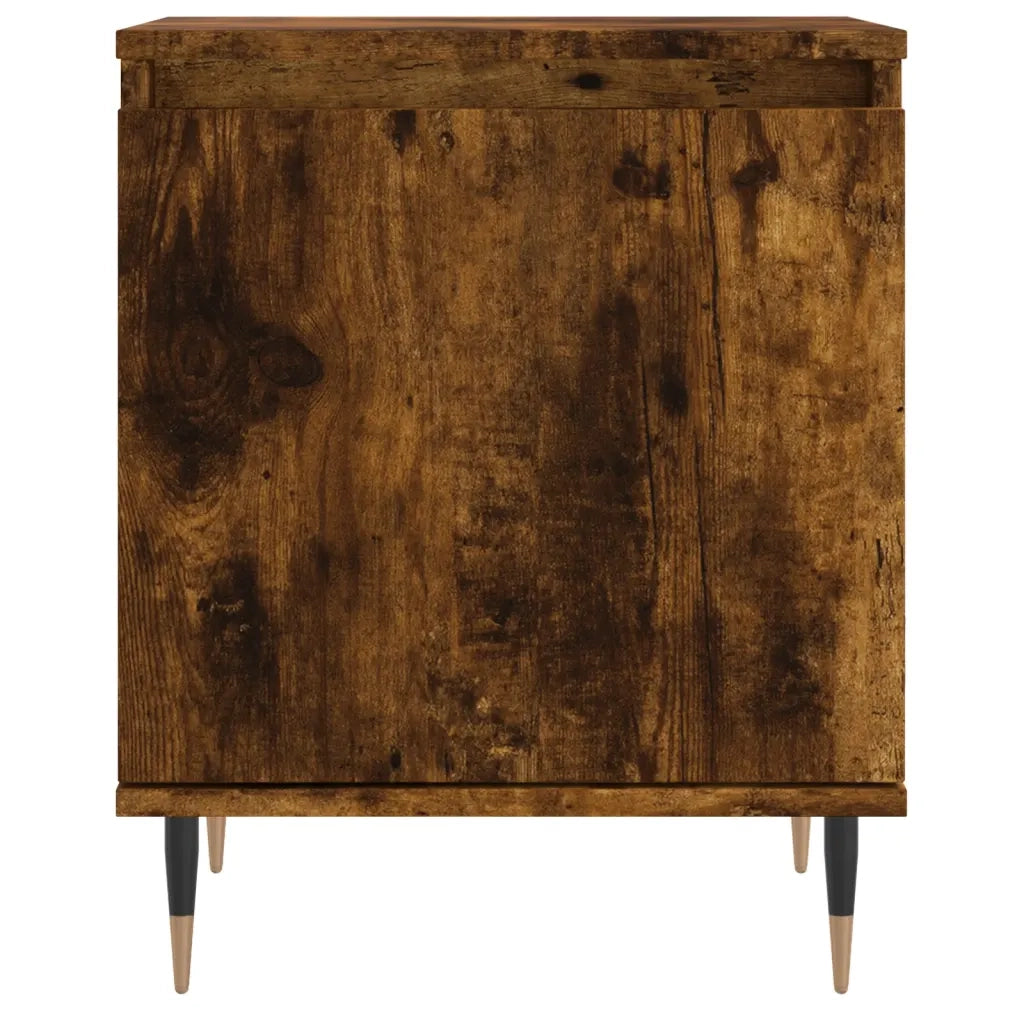 Comodini Rovere Fumo 2 pz-Set di 2 Tavolino da notte 40x30x50 cm in Legno Multistrato 574181