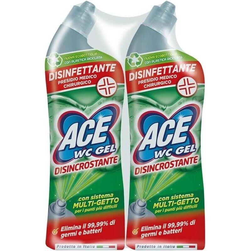 ACE WC GEL SET 2 PZ  + SCARICO DISINCROSTANTE IN FORMATO DA  700 ML L'UNO