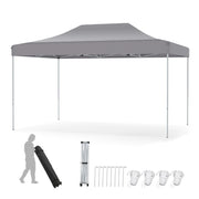 Tenda pop-up per impieghi gravosi con fori di drenaggio borsa con ruote, Tenda facile installazione Grigio-Gazebo