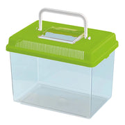 Ferplast Geo Flat Large Vaschetta/Terrario in Plastica con Coperchio + Aperture - Capacità 8 Litri  Misure cm 46 x 30 x 17H
