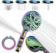 Manicure a getto multifunzionale con filtro e tubo estensibile da 1,8 m - Design lussuoso - Installazione facile senza strumenti in 1 minuto (10 funzioni, set, pioggia colorata)