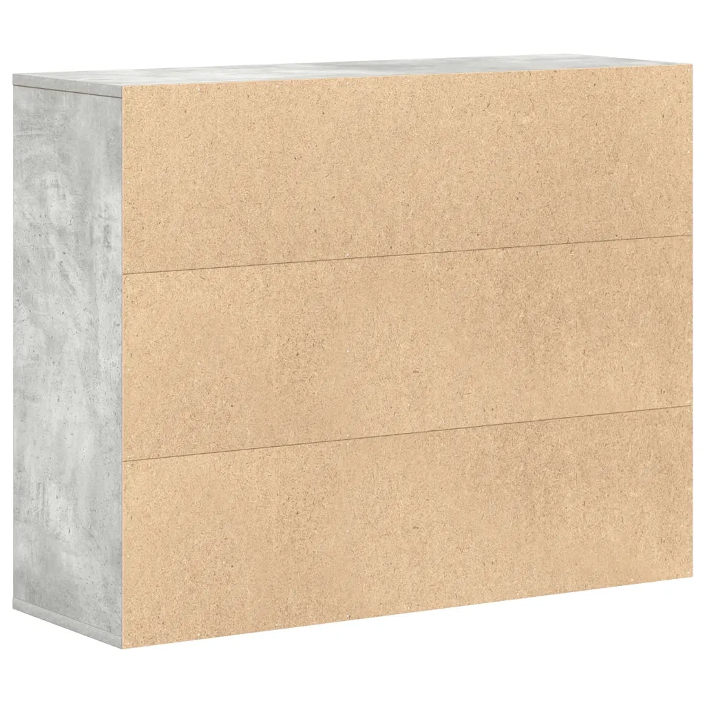 Credenza Grigio Cemento 88x30x70 cm in Legno Multistrato 800679
