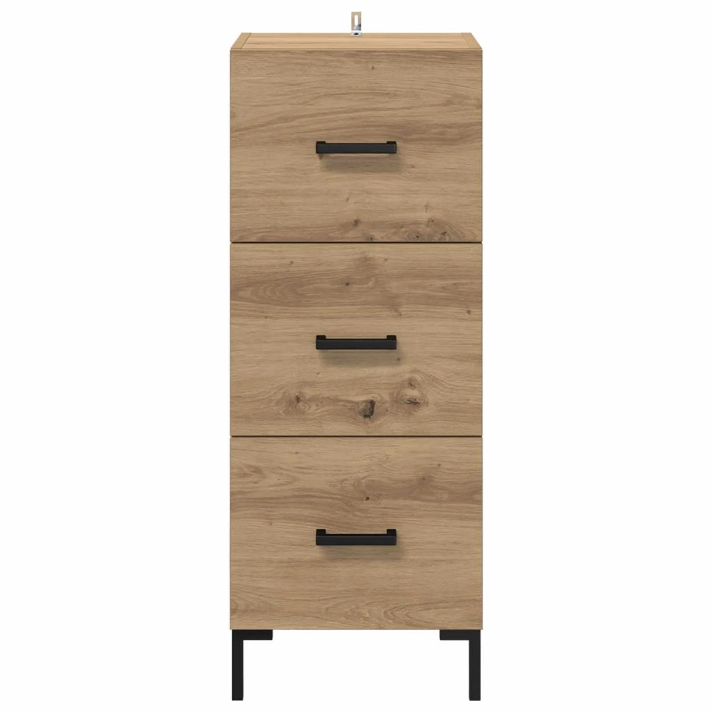 Credenza | Madia | Buffet da pranzo | Armadio da pranzo Rovere artigianale 34,5 x 34 x 90 cm Legno multistrato