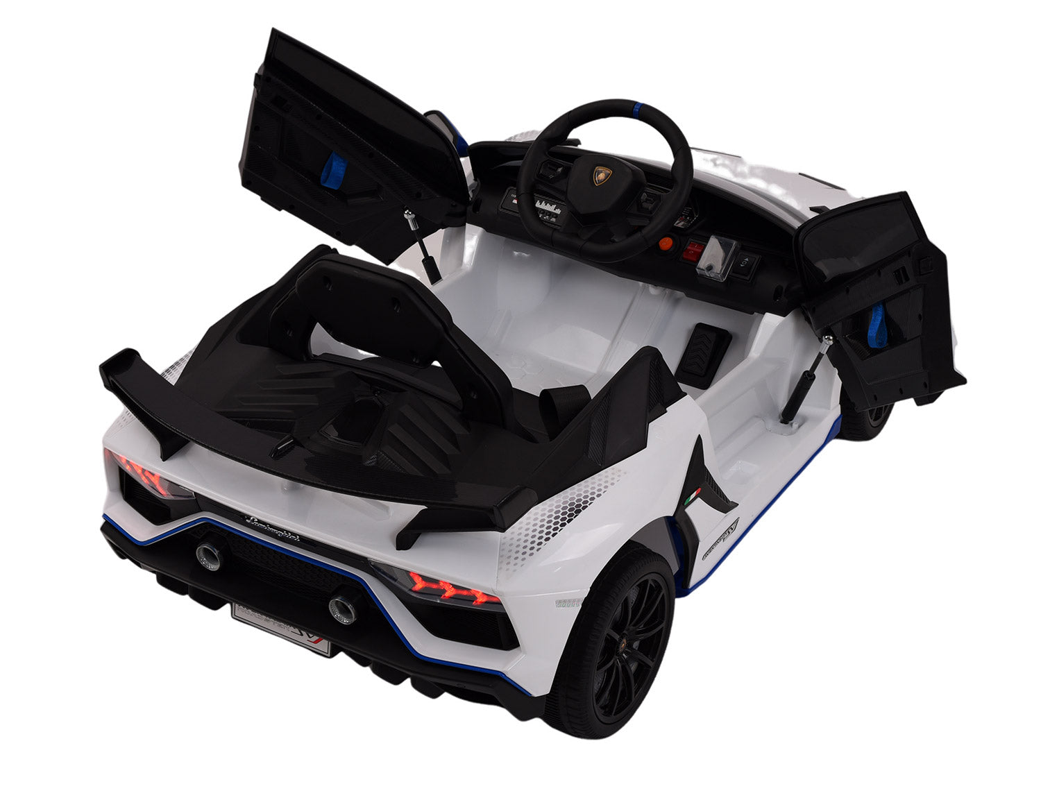 Macchina Elettrica per Bambini 12V con Licenza Lamborghini Aventador SVJ Small Bianca