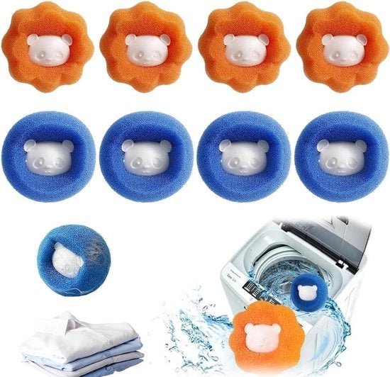 Allettamento Plus - Viti di Capelli Riciclabili per Lavatrice - Anti-Formicolio - 8 Pezzi - Per Cani e Gatti - Set di Viti per Capelli - Anti-Formicolio - Epilatore per Animali