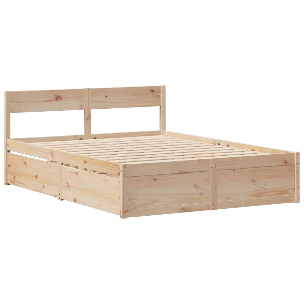 vidaXL Letto senza Materasso 150x200 cm in Legno Massello di Pino