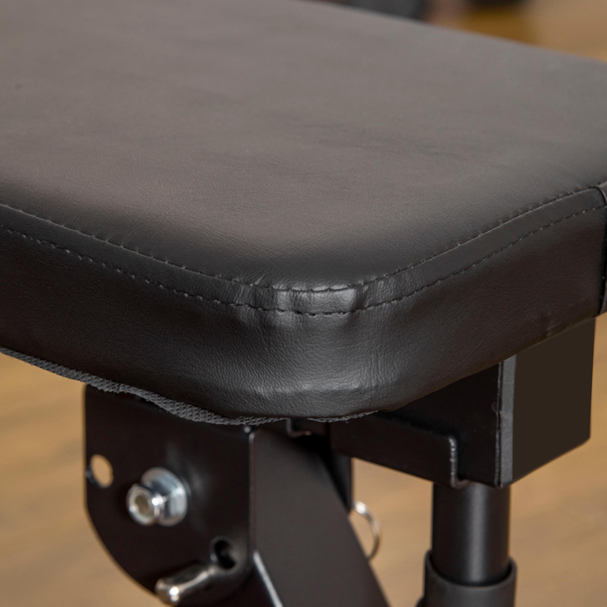 Panca Pesi Pieghevole 140x73x98-122 cm in Acciaio Nero