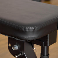 Panca Pesi Pieghevole 140x73x98-122 cm in Acciaio Nero