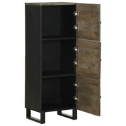 Credenza Nera 40x33x110 cm in Legno Massello di Mango 4017713