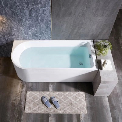 Vasca da bagno angolare lato sinistro 75x170 cm scarico incluso Corinne