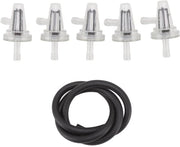 Filtro a gas universale trasparente - Adatto per tubi da 1/4 pollice/6-7 mm - Realizzato in plastica resistente - Ideale per motociclette - Facile da installare