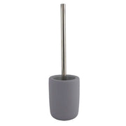 Trade Shop - Porta Scopino Con Scopettino Wc D'appoggio Arredo Accessorio Bagno Grigio 87812 -