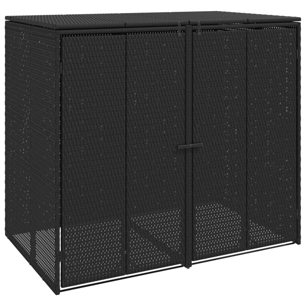 Cassa per Spazzatura 2 pcs Nero 130 x 80 x 115 cm Polietilene