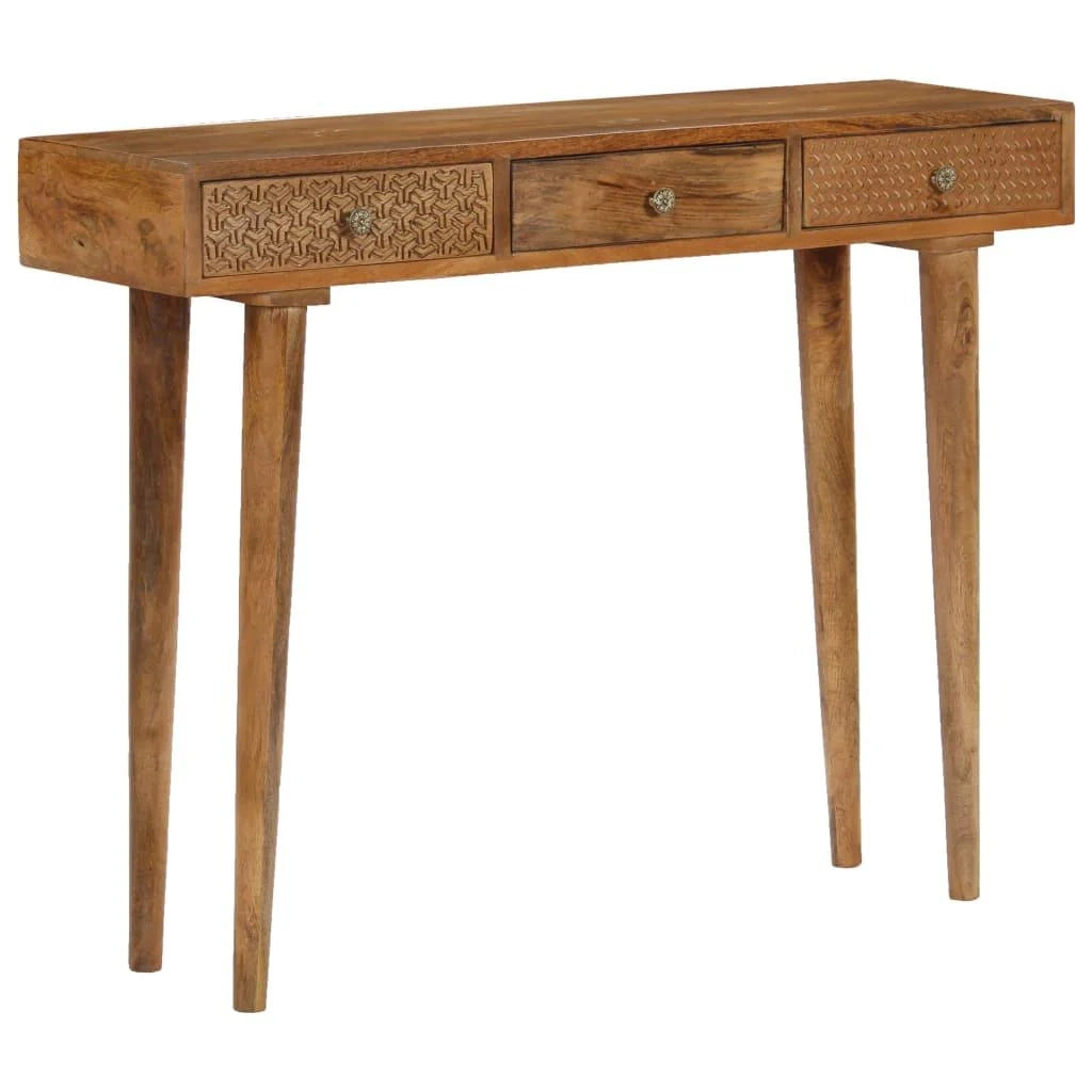 Buffet credenza mobiletto consolle mobile contenitore legno massello di mango 102 cm 4402129