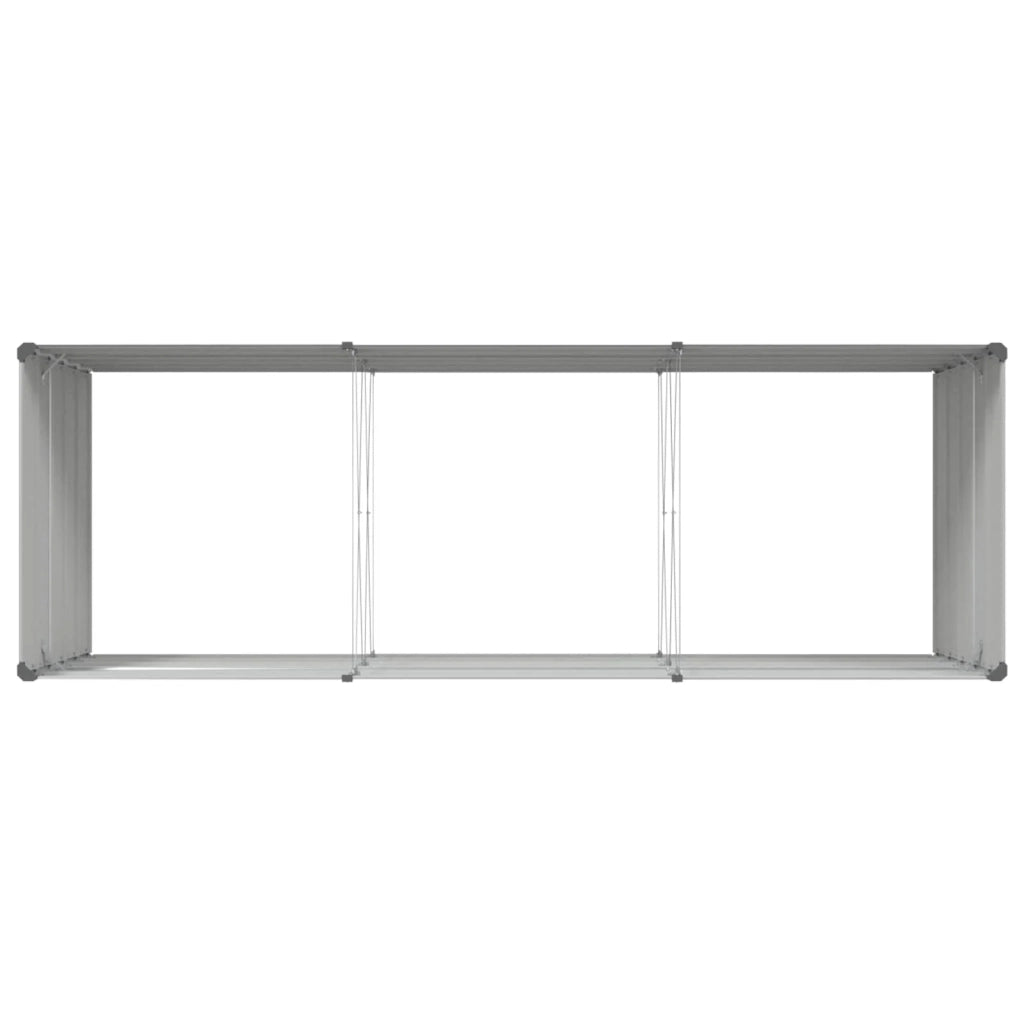 Fioriera moderna dal design industriale 195 x 100 x 45 cm per esterni e terrazze in acciaio zincato grigio chiaro. Codice articolo: 02_0059210.