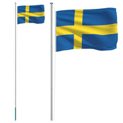 Asta e Bandiera Svezia 6,08 m Alluminio CFW8548960