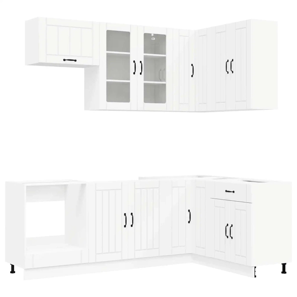 Unità Cucina LUCCA 8 pcs Bianco Legno ingegnerizzato 3438467