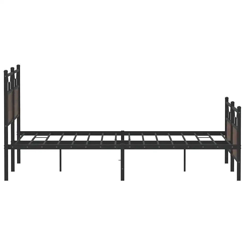 vidaXL Giroletto senza Materasso Rovere Marrone 150x200 cm Truciolato