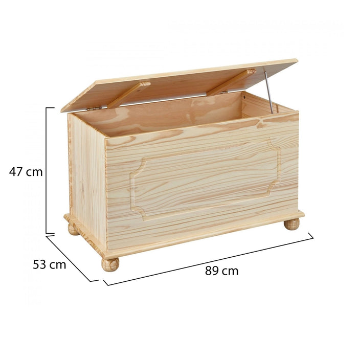 Tires, Cassapanca, 89x53x47h cm Marrone Naturale