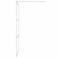 Parete Doccia Walk in Argento 115x195 cm Vetro Trasparente ESG cod mxl 45486