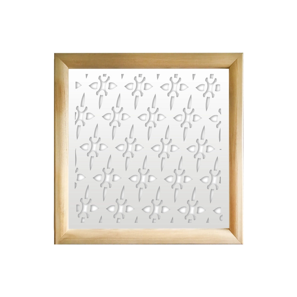 ZED - Moduli Decorativi in Legno e PVC Misura: 98x98 cm, Colore: bianco