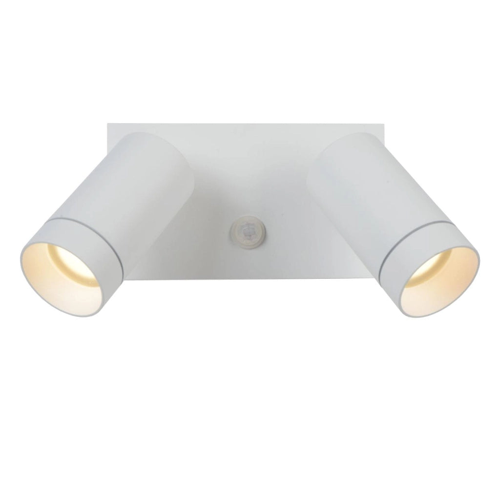 Applique esterna Lucide Taylor bianca GU10 2 luci IP44