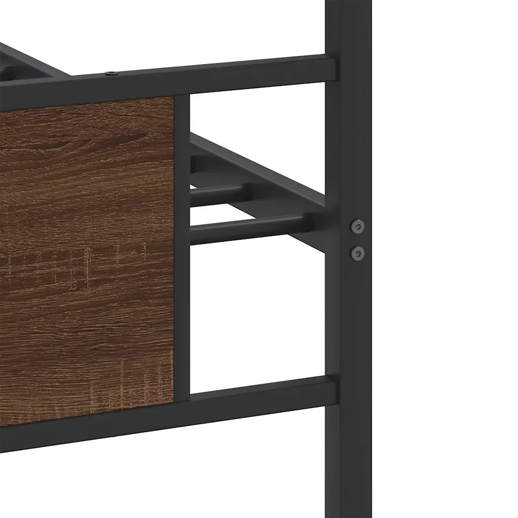 vidaXL Giroletto senza Materasso Rovere Marrone 75x190cm in Truciolato