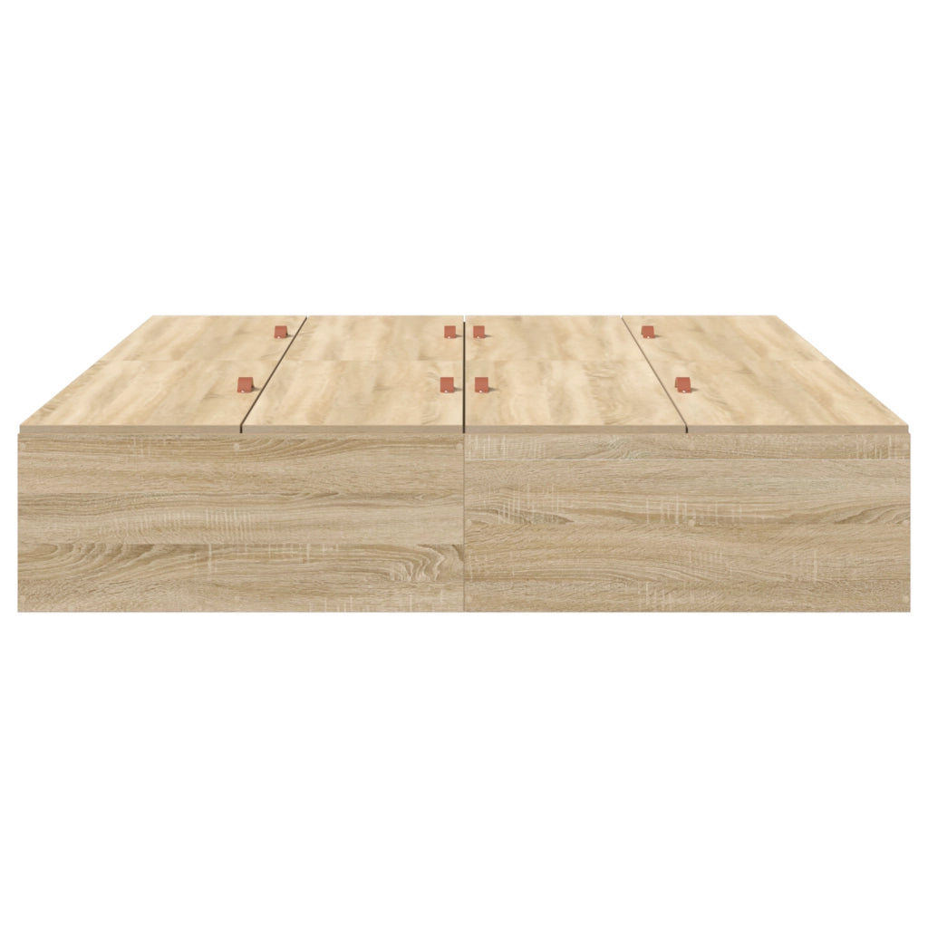 Struttura Letto con Contenitore in Quercia Sonoma 140x190 cm