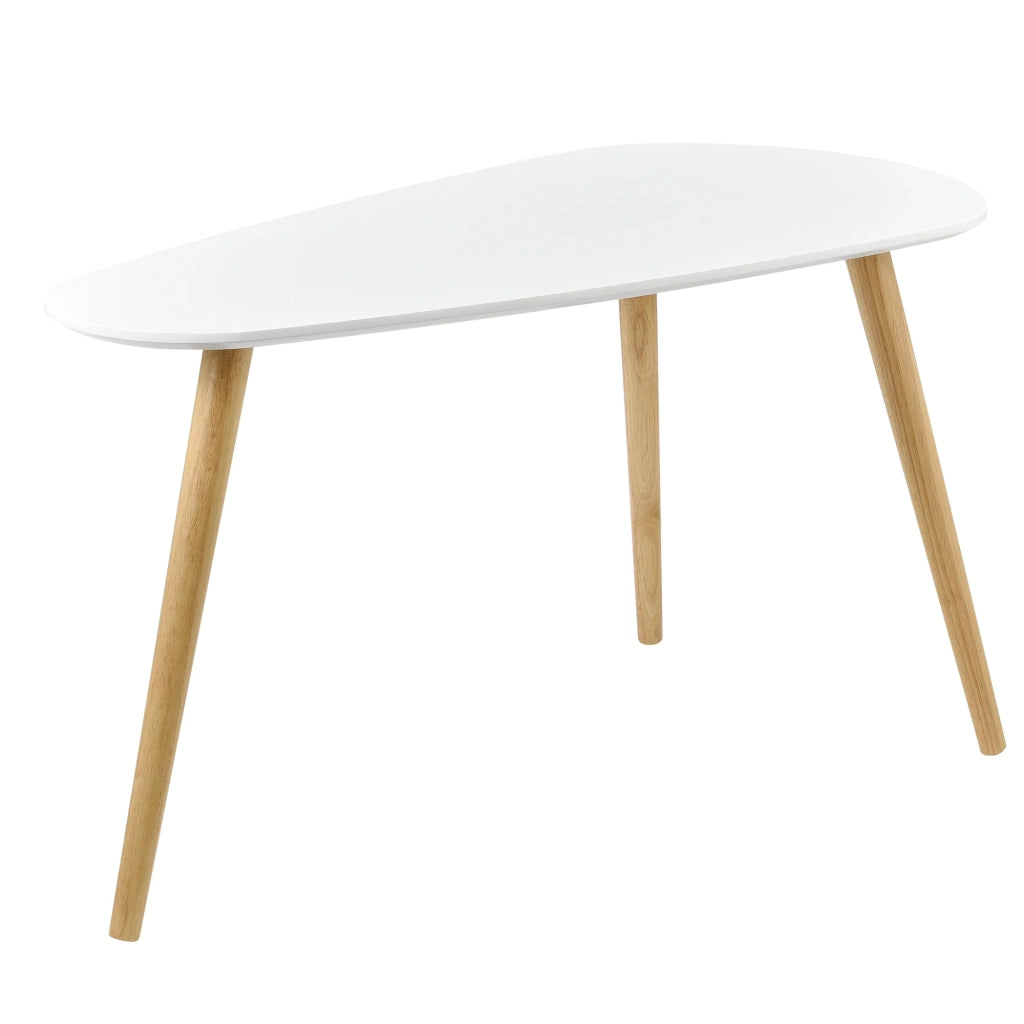 Set di 2 tavolini da caffè di diverse dimensioni design per soggiorno MDF pino 45,5 x 80 x 40 cm e 40,5 x 68 x 36 cm bianco opaco 03_0005777