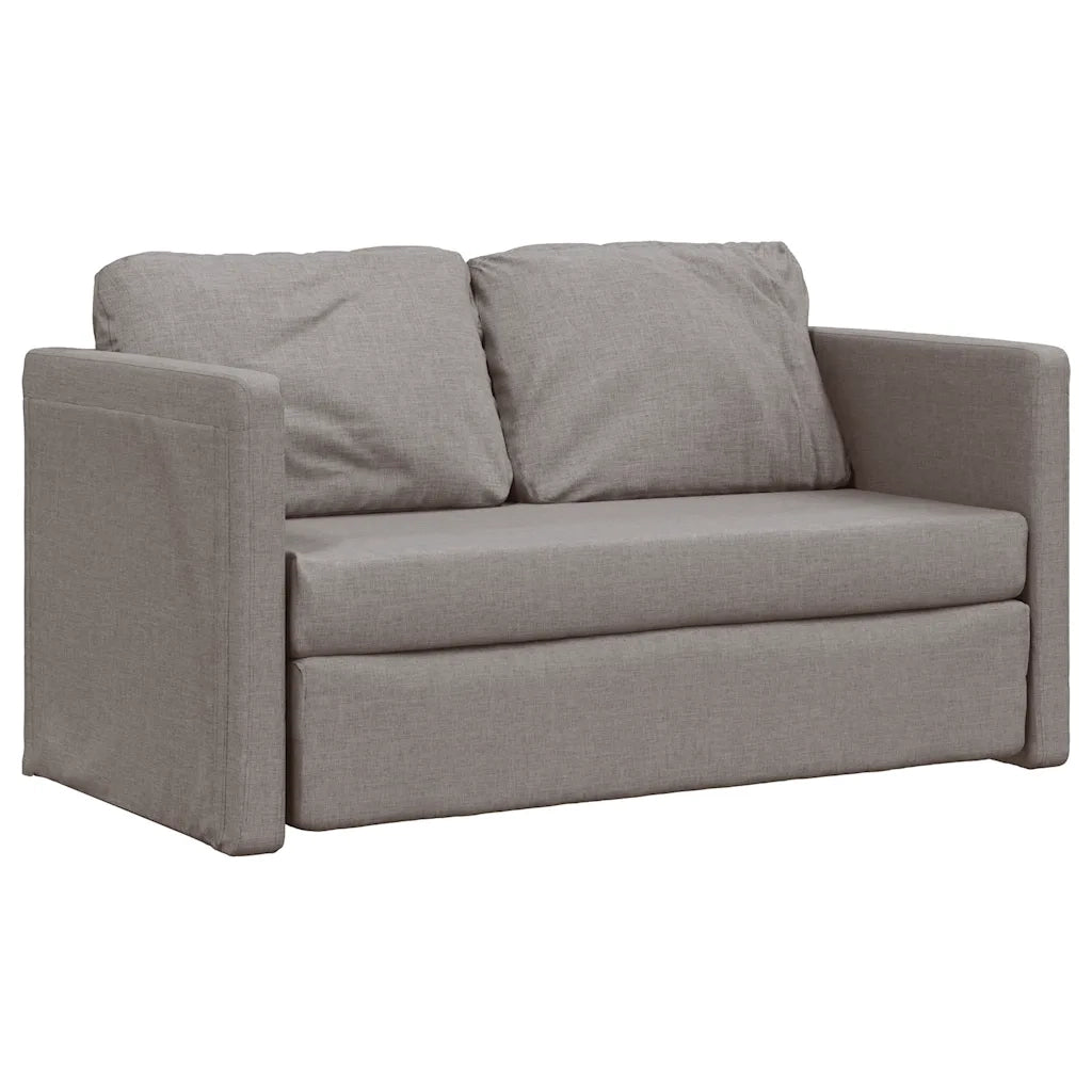 Divano Letto da Terra 2 in 1 Tortora 112x174x55 cm Tessuto 353969