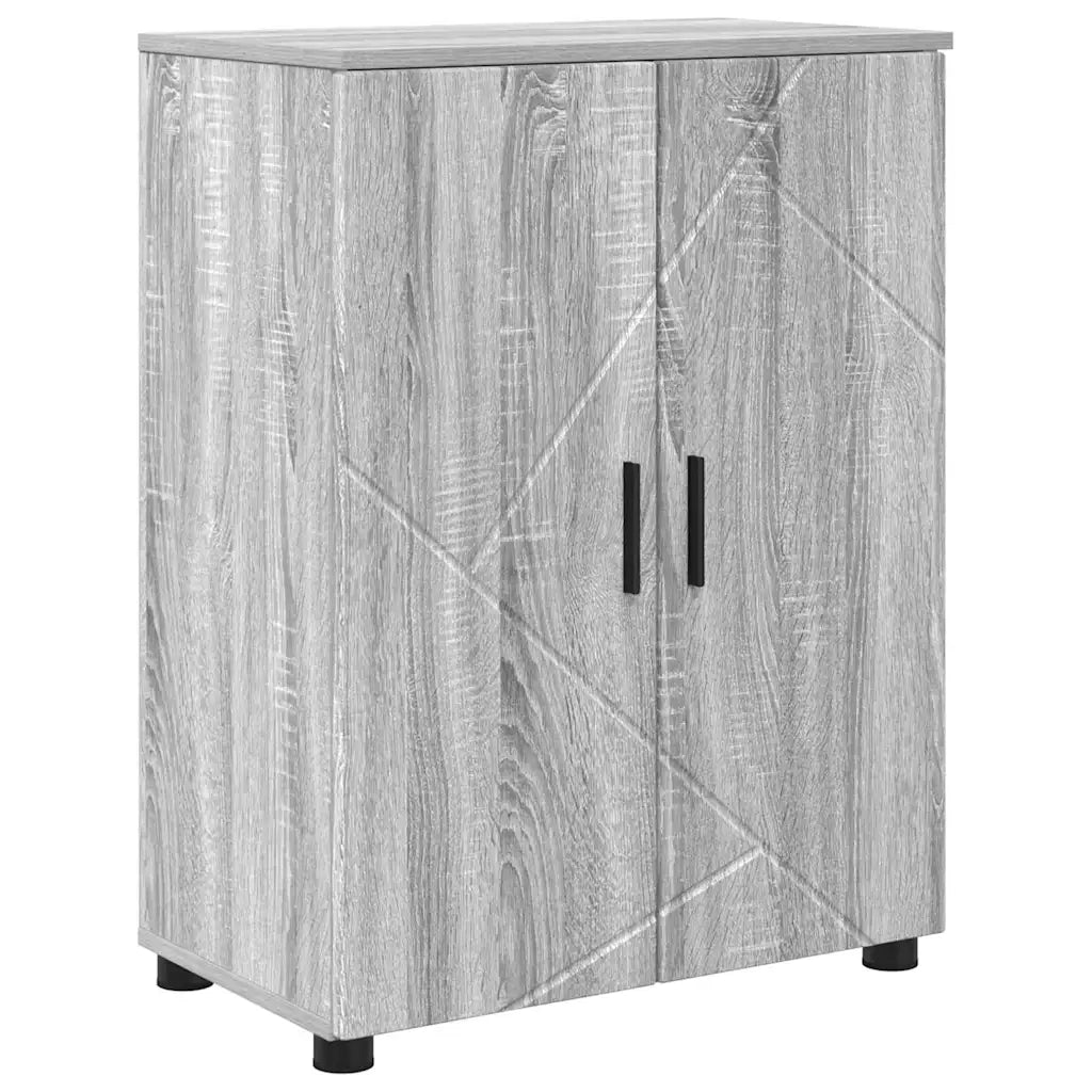 Set di mobili per il bagno con cassetto 4 pcs Grigio Sonoma
