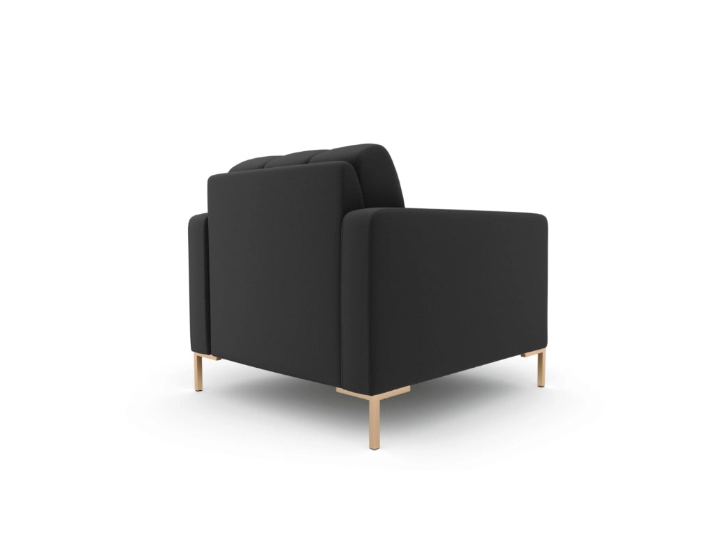 Cosmopolitan Design - Poltrona "Bali" in tessuto strutturato grigio scuro 