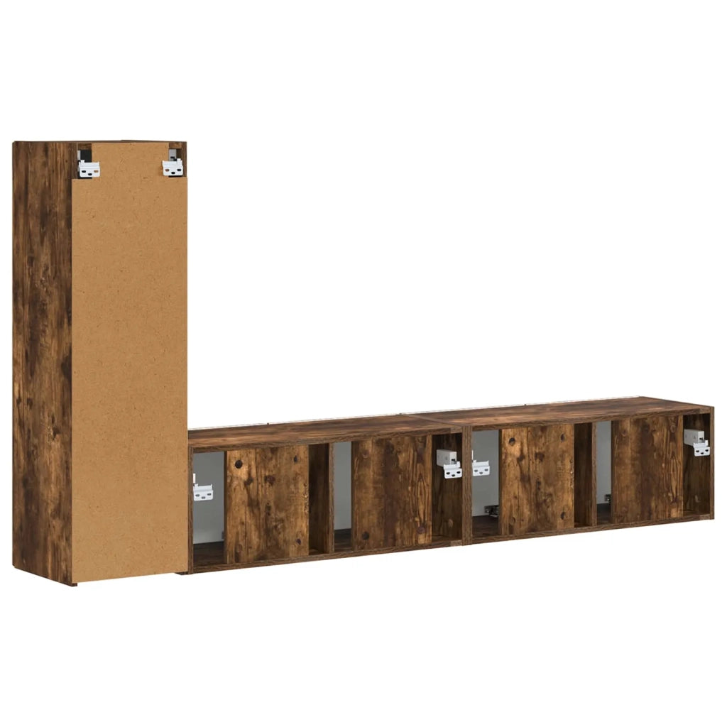 Set mobile TV 3 pcs Rovere fumé Legno multistrato 3408993
