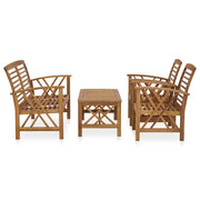 Set Divani da Giardino 4 pz in Legno Massello di Acacia 3057983