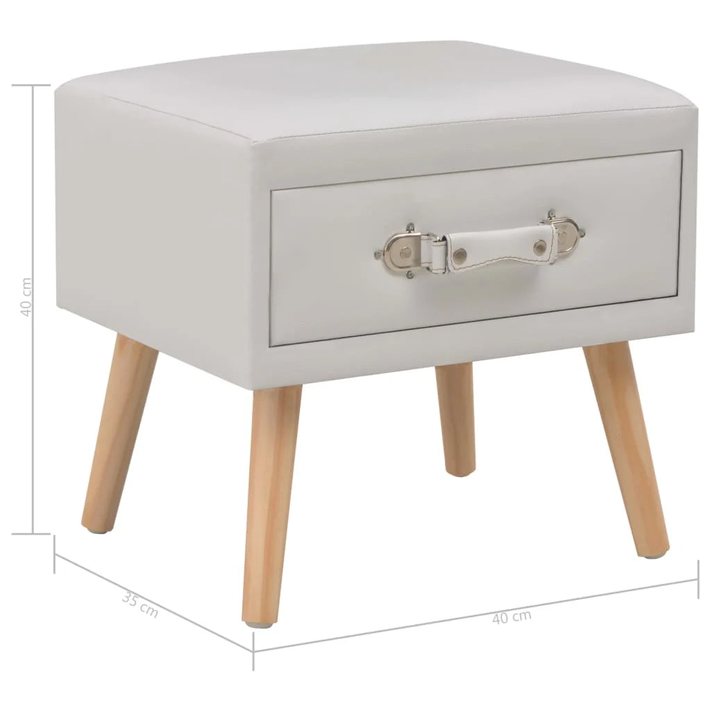 Comodino cassettiera mobili per camera da letto bianco 40x35x40 cm sintetico 1402068