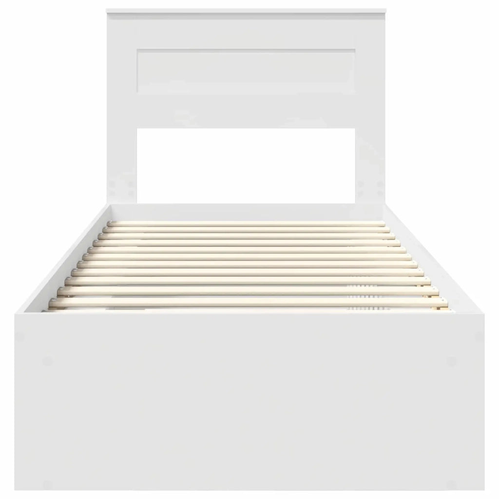 Struttura del letto Bianco 100 x 200 cm Pino massello 3409791