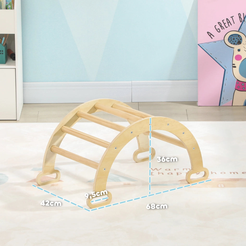 Letto a soppalco bambini in legno naturale con scala ¨C zephmum ¨C 90x200
