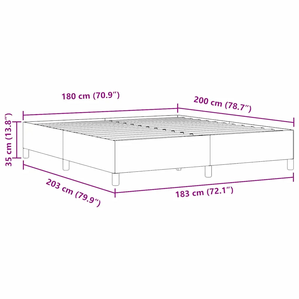 Letto a molle Blu 180 x 200 cm Tessuto in Cords 42006985