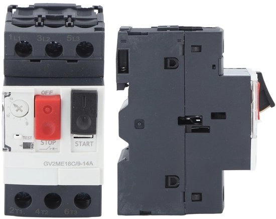 Motorstroomonderbreker 35 mm Geleiderail - Protezione contro sovraccarico e cortocircuito - Tipo di comando a pulsante - AC 690V - 6KV Resistente agli impulsi - Materiale ABS - Interruttore di protezione