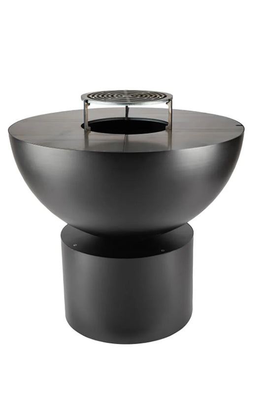 Barbecue a Legna Ø80x80 cm Primula in Acciaio Nero Alta Temperatura