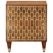 Comodino | Armadio da Notte | Mobiletto da notte 40x33x46 cm in Legno Massello di Mango