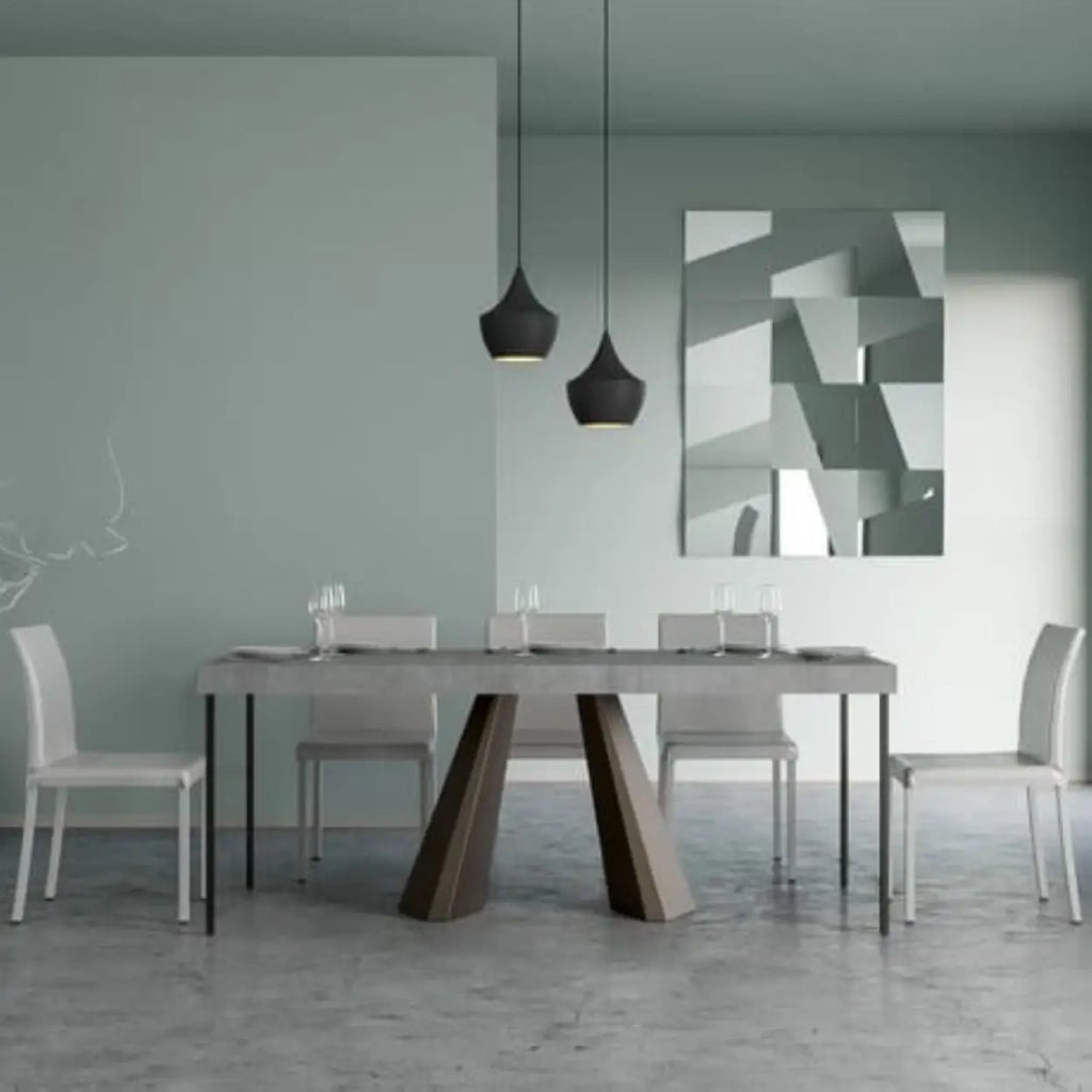 Consolle allungabile 90x40/300 cm Diamante Premium cemento telaio orso