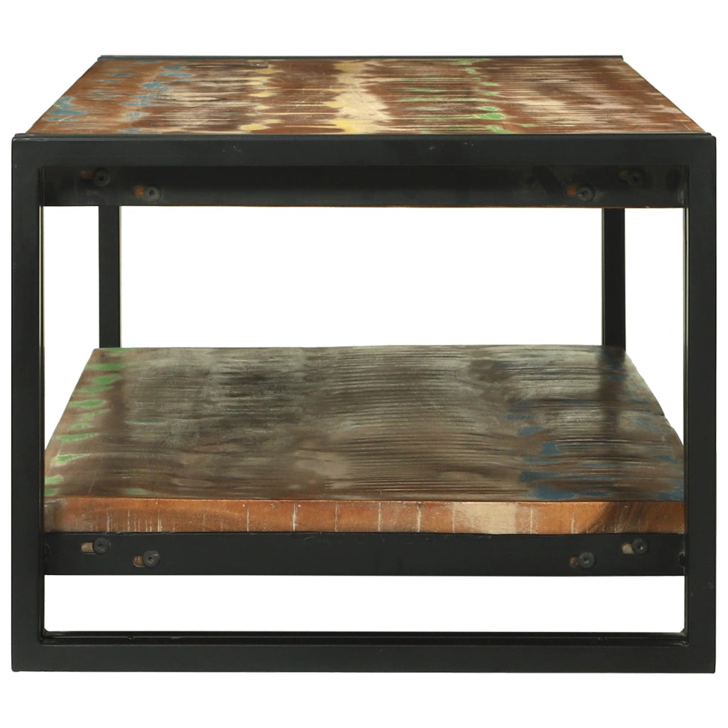 Tavolino da caffÃ¨ Multicolore 120x50x38 cm in Legno Massello di Recupero