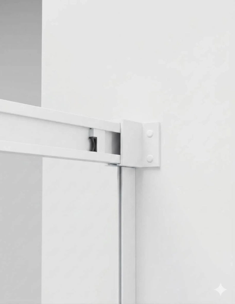 Porta doccia scorrevole 1+1 THALASSA (BASIC) 165 cm Profilo Bianco vetro trasparente
